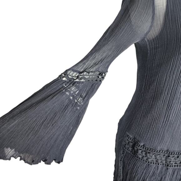 Kobi Halperin Paloma Pleated Drop Waist Dress Black Size XXS-See Measurements - Picture 7 of 10
